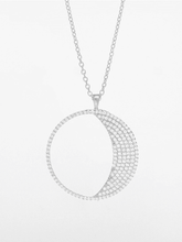 Load image into Gallery viewer, Waxing Moon Necklace (Large) - Silver