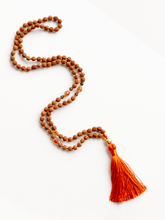 Load image into Gallery viewer, Rudraksha Meditation Mala Necklace - Orange