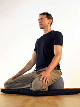 Load image into Gallery viewer, Meditation Cushion "Lotus" LARGE (ht: 20 cm) - Anthracite