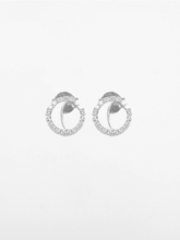 Load image into Gallery viewer, Luna &amp; Stars Stud Earrings - Silver