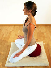 Load image into Gallery viewer, Meditation Cushion "Lotus" NO EMBROIDERY (ht: 15 cm) - Chocolate