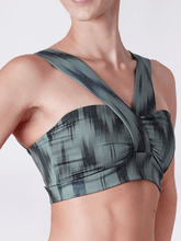 Load image into Gallery viewer, Sunita Yoga Bra Top - Ikat Olive