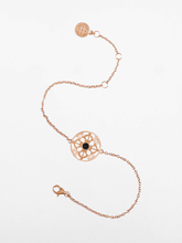 Load image into Gallery viewer, The Grounds of Freedom - Rose Gold &amp; Black Onyx Gemstone Bracelet