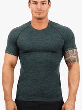 Load image into Gallery viewer, Gradient Evergreen Marl Yoga Tee