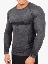 Load image into Gallery viewer, Pierre Charcoal Marl Long Sleeve Yoga Top