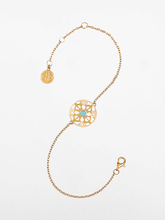 Load image into Gallery viewer, The Ocean of Infinity - Gold &amp; Aquamarine Gemstone Bracelet