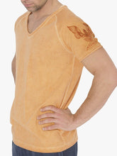 Load image into Gallery viewer, Agni Yoga T-Shirt - Mustard Denim Wash