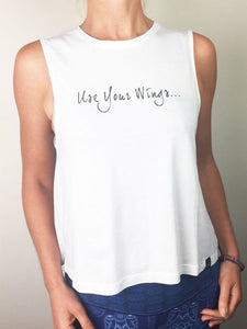 Angel Wings Flow Yoga Tank Top - Organic Cotton Bamboo