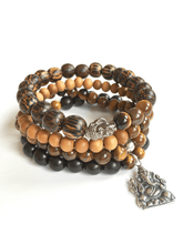 Load image into Gallery viewer, Courage + Protection Men's Mala Bracelet