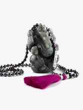 Load image into Gallery viewer, Labradorite Stone Ganesha Ornament