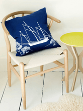 Load image into Gallery viewer, Hand Printed Linen Cushion - Coastal Collection