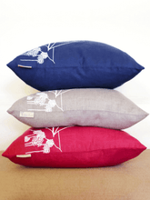 Load image into Gallery viewer, Hand Printed Linen Cushion - Coastal Collection