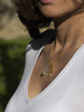 Load image into Gallery viewer, Hamsa White Crystal Necklace