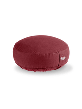 Load image into Gallery viewer, Meditation Cushion "Lotus" SMALL (ht: 10 cm) - Bordeaux