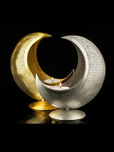 Load image into Gallery viewer, Crescent Tea Light Holder - Silver