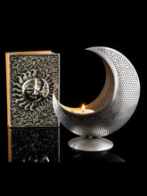 Load image into Gallery viewer, Crescent Tea Light Holder - Silver