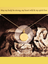 Load image into Gallery viewer, Strong, Wild, Free Pendant - Yellow Gold