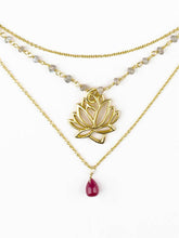 Load image into Gallery viewer, Pink Jade and Labradorite Necklace