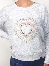 Load image into Gallery viewer, Shot To The Heart Sweater White - 100% Cotton