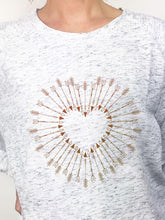 Load image into Gallery viewer, Shot To The Heart Sweater White - 100% Cotton