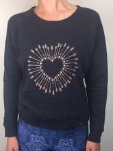 Load image into Gallery viewer, Shot To The Heart Sweater Grey - 100% Cotton