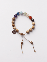 Load image into Gallery viewer, Chakra Balancing Mala Bracelet on Silk
