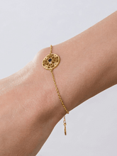Load image into Gallery viewer, The Grounds of Freedom - Gold &amp; Black Onyx Gemstone Bracelet