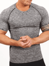 Load image into Gallery viewer, Gradient Grey Marl Yoga Tee