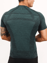 Load image into Gallery viewer, Gradient Evergreen Marl Yoga Tee