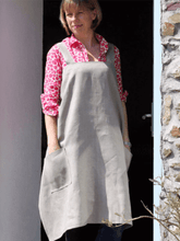 Load image into Gallery viewer, Hand Printed Linen Apron - Hedgerow Collection