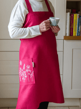 Load image into Gallery viewer, Hand Printed Linen Apron - Garden Collection