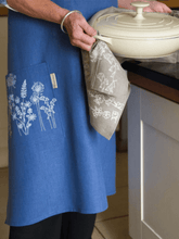 Load image into Gallery viewer, Hand Printed Linen Apron - Garden Collection