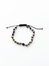 Load image into Gallery viewer, Dalmatian Jasper &amp; Lava Mala Bracelet