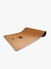 Load image into Gallery viewer, Cork Yoga Mat - Zen Lagoon Blue