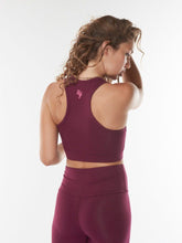 Load image into Gallery viewer, Ananda Yoga Bra Top - Deep Cherry