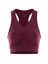 Load image into Gallery viewer, Ananda Yoga Bra Top - Deep Cherry