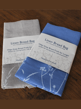 Load image into Gallery viewer, Hand Printed Linen Bread Bag - Hedgerow Collection