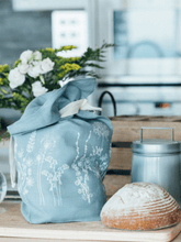 Load image into Gallery viewer, Hand Printed Linen Bread Bag - Garden Collection