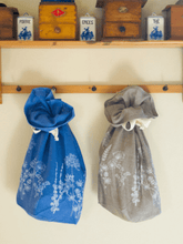 Load image into Gallery viewer, Hand Printed Linen Bread Bag - Garden Collection