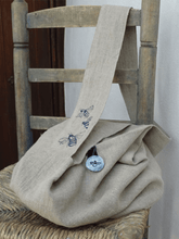 Load image into Gallery viewer, Bucket Bag in Pure Linen - The Honey Bee Collection