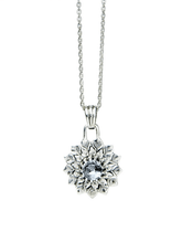 Load image into Gallery viewer, Crown Chakra with Quartz Pendant - Silver