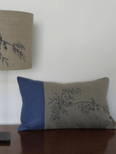 Load image into Gallery viewer, Hand Printed Linen Cushion - Birdsong Collection