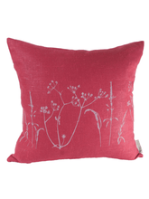 Load image into Gallery viewer, Hand Printed Linen Cushion - Hedgerow Collection