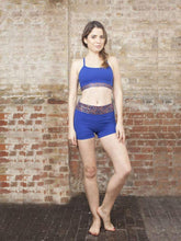 Load image into Gallery viewer, Warm Chakra Yoga Shorts Blue
