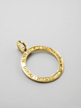 Load image into Gallery viewer, Shiva Mantra with Loop Pendant - Gold