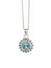 Load image into Gallery viewer, Throat Chakra with Topaz Pendant - Silver