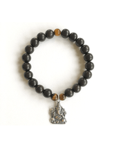 Load image into Gallery viewer, Courage + Protection Men's Mala Bracelet