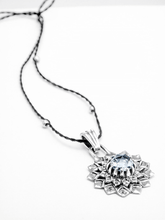 Load image into Gallery viewer, Crown Chakra with Quartz Pendant - Silver