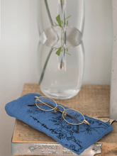 Load image into Gallery viewer, Hand Printed Linen Glasses Case - Garden Collection