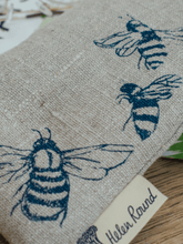 Load image into Gallery viewer, Glasses Case in Pure Linen - Honey Bee Collection